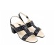 Sandale dama casual din piele naturala - Talia Negru  S7NBOX