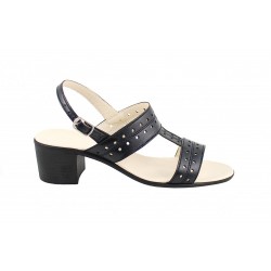 Sandale dama casual din piele naturala - Talia Negru  S7NBOX