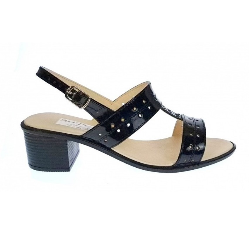 Sandale dama din piele naturala lacuita, negru, Tania - S7NLAC Sandale dama din piele naturala lacuita, negru, Tania - S7NLAC