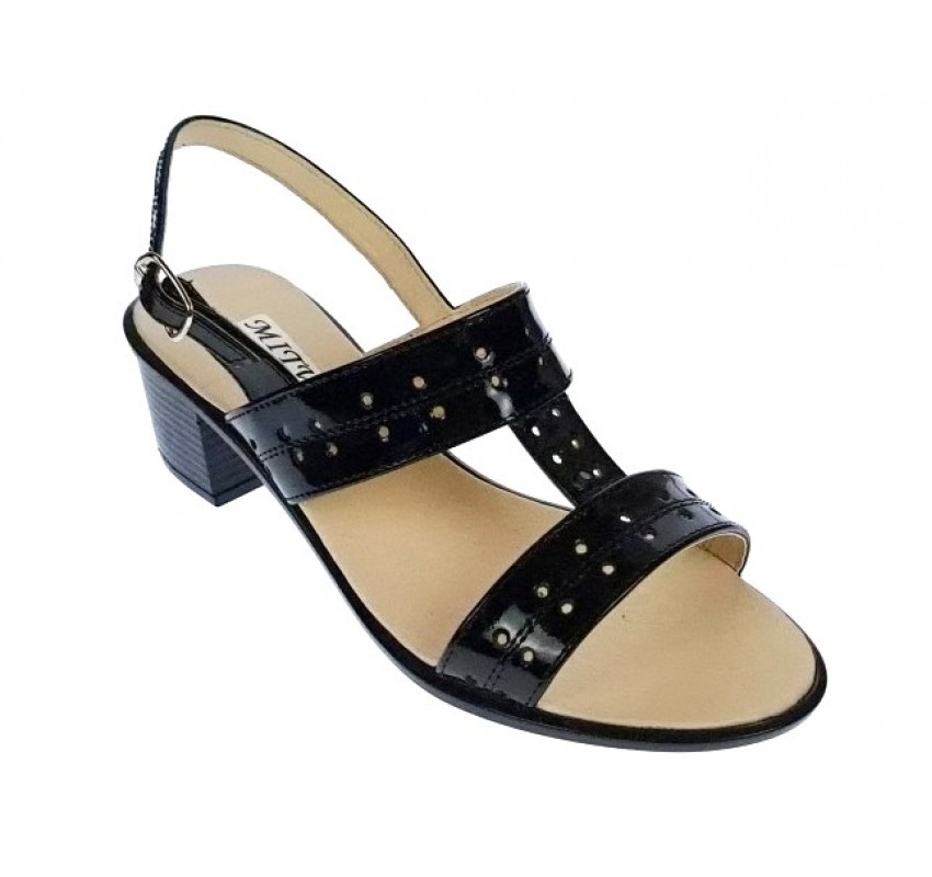 Sandale dama din piele naturala lacuita, negru, Tania - S7NLAC Sandale dama din piele naturala lacuita, negru, Tania - S7NLAC