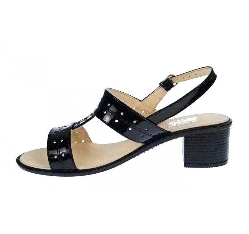 Sandale dama din piele naturala lacuita, negru, Tania - S7NLAC Sandale dama din piele naturala lacuita, negru, Tania - S7NLAC