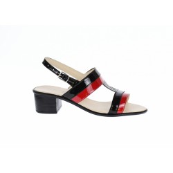 Sandale dama din piele naturala cu toc de 5cm - S7NR