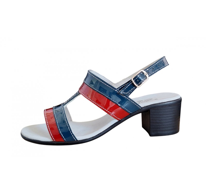 Sandale dama din piele naturala lac - Mdel Rosu Bleumarin S7RBL Sandale dama din piele naturala lac - Mdel Rosu Bleumarin S7RBL