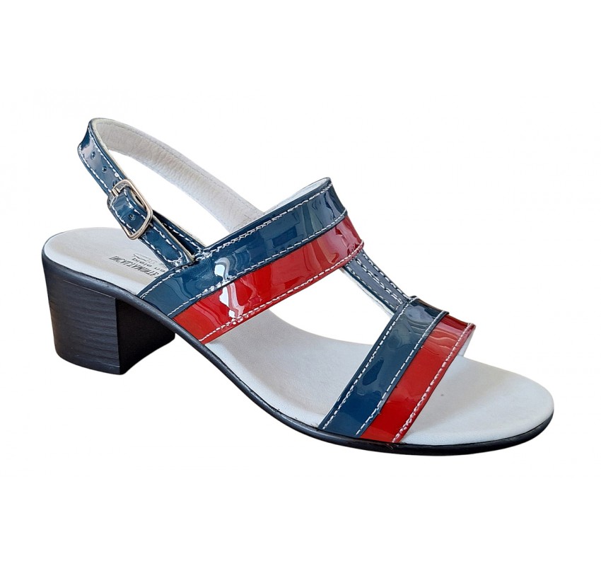 Sandale dama din piele naturala lac - Mdel Rosu Bleumarin S7RBL Sandale dama din piele naturala lac - Mdel Rosu Bleumarin S7RBL