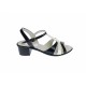 Sandale dama din piele naturala lacuita, Negru, Alb, S81AN Sandale dama din piele naturala lacuita, Negru, Alb, S81AN