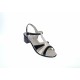 Sandale dama din piele naturala lacuita, Negru, Alb, S81AN Sandale dama din piele naturala lacuita, Negru, Alb, S81AN