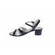 Sandale dama din piele naturala lacuita, Negru, Alb, S81AN Sandale dama din piele naturala lacuita, Negru, Alb, S81AN
