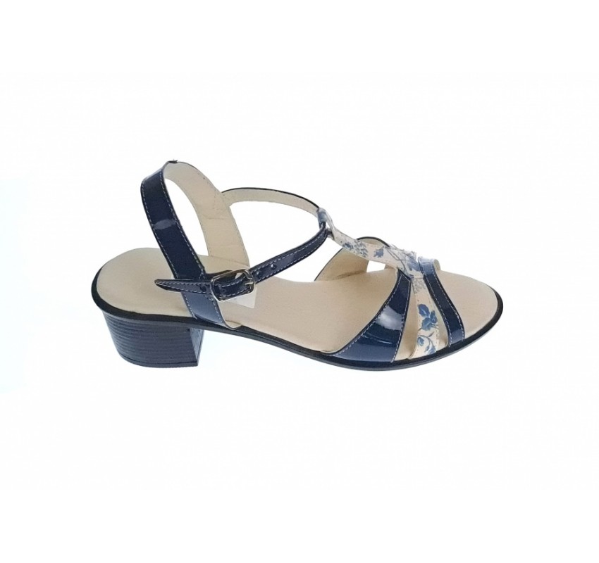Sandale dama din piele naturala lacuita, bleumarin, S81LBL Sandale dama din piele naturala lacuita, bleumarin, S81LBL