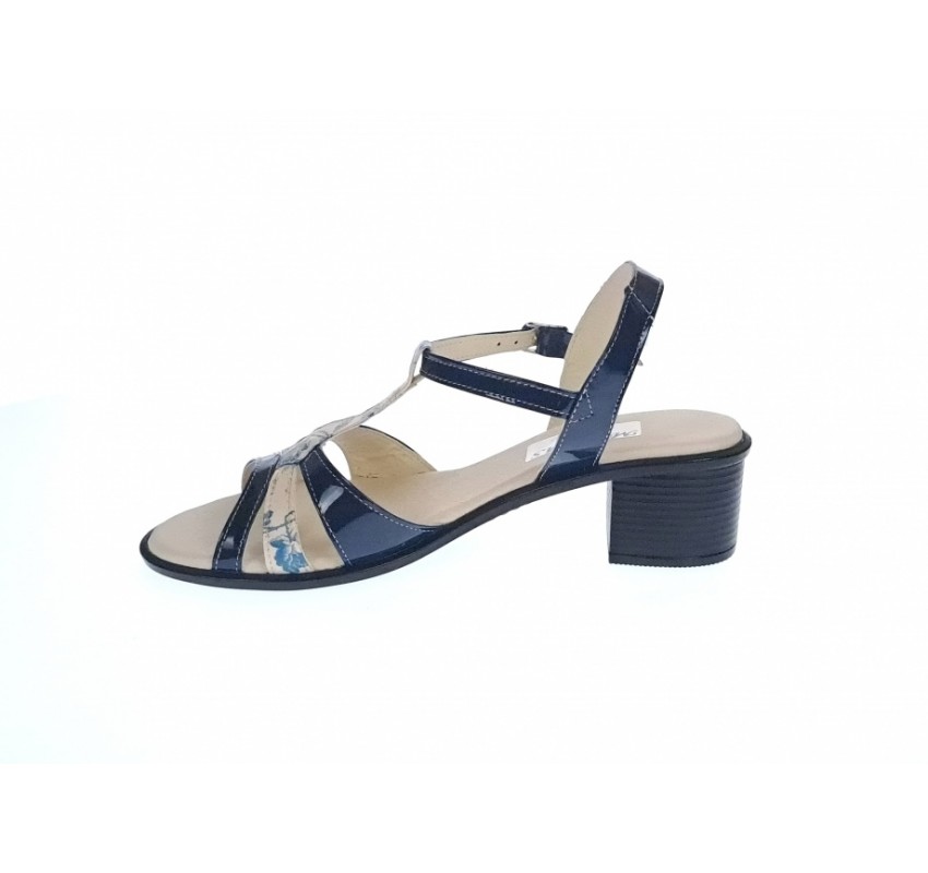 Sandale dama din piele naturala lacuita, bleumarin, S81LBL Sandale dama din piele naturala lacuita, bleumarin, S81LBL