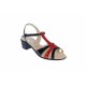 Sandale dama din piele naturala lacuita, negru, rosu, S81NR Sandale dama din piele naturala lacuita, negru, rosu, S81NR