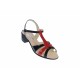 Sandale dama din piele naturala lacuita, negru, rosu, S81NR Sandale dama din piele naturala lacuita, negru, rosu, S81NR