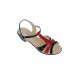 Sandale dama din piele naturala lacuita, negru, rosu, S81NR Sandale dama din piele naturala lacuita, negru, rosu, S81NR