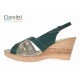 Sandale dama verzi din piele naturala cu talpa tip pana si bareta reglabila S89VERDE