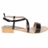 Sandale dama casual din piele naturala culoare Negru Box S8N2