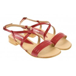 Sandale dama casual din piele naturala Rosu S8R
