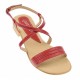 Sandale dama casual din piele naturala Rosu S8R