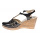 Sandale dama casual din piele naturala S9 Negru
