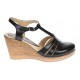 Sandale dama casual din piele naturala S9 Negru