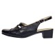 Sandale dama negre din piele naturala cu toc de 4cm SB3N