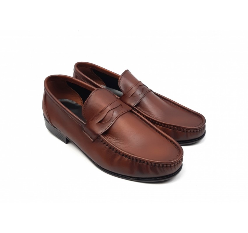 Pantofi barbati din piele naturala de culoare maro - SC1M