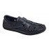 Sandale barbati casual din piele naturala - Model Negru SCV1N