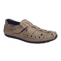 Sandale barbati casual din piele naturala Ultra Confort Nisip SCV1SP