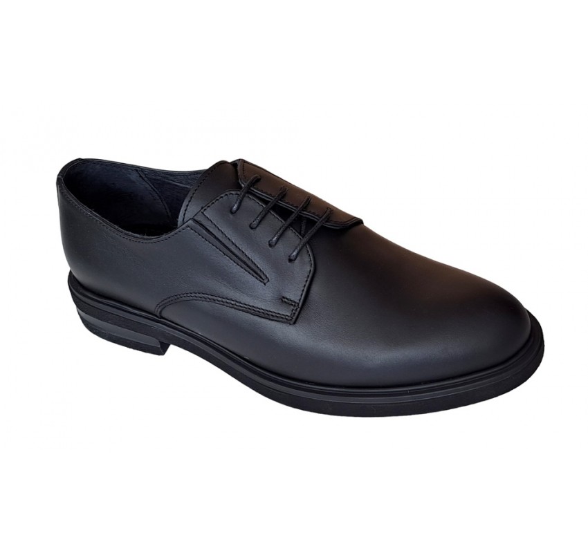 Pantofi barbati, casual, piele naturala, Negru, Ultra Confort, ALEXANDER JL, SCV270N