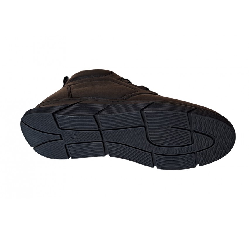 Ghete barbati casual, din piele naturala, cu fermoar, imblanite, SCV3000N Sport