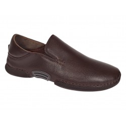 Pantofi barbati maro din piele naturala fara siret cu talpa flexibila SCV549MEL
