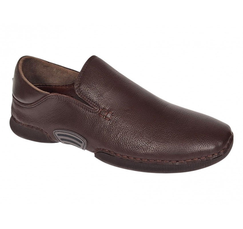 Pantofi barbati maro din piele naturala fara siret cu talpa flexibila SCV549MEL