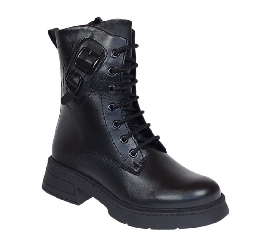 Bocanci dama din piele naturala, Kamy Negru SCV970N