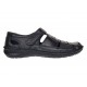 Sandale barbati casual din piele naturala Negru Box A280N