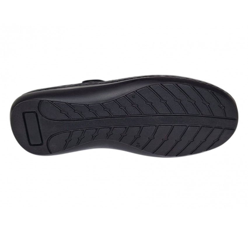 Sandale barbati casual din piele naturala Negru Box A280N