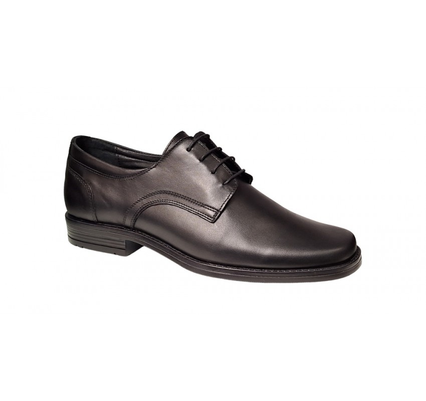 Pantofi barbati eleganti din piele naturala, politie, pompieri, jandarmi, Negru - SCVR21N