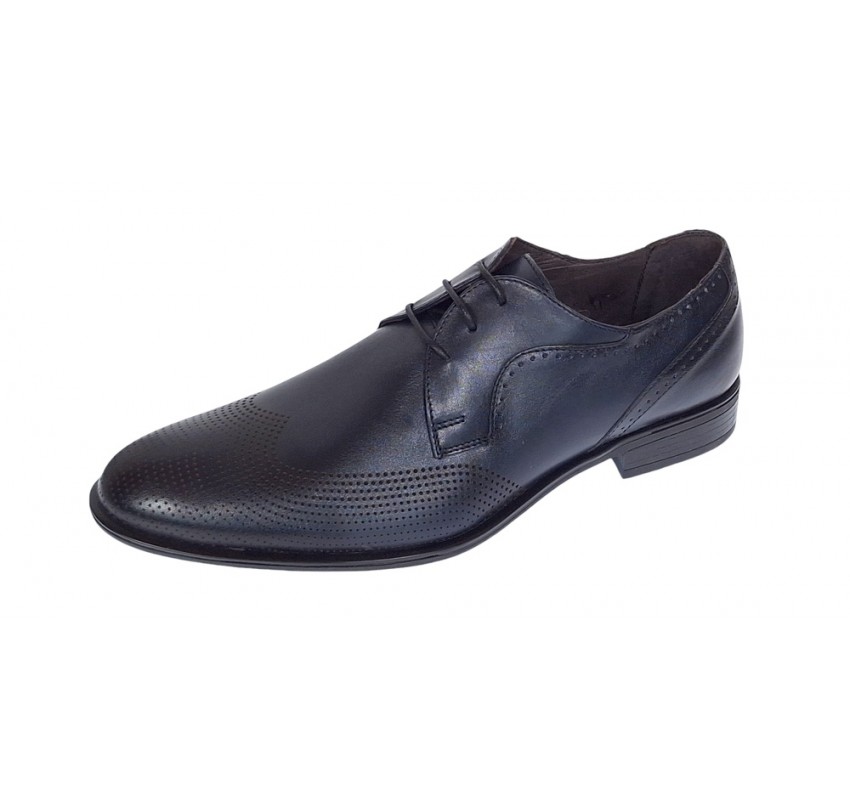 Pantofi barbati eleganti din piele naturala Bleumarin 020BL