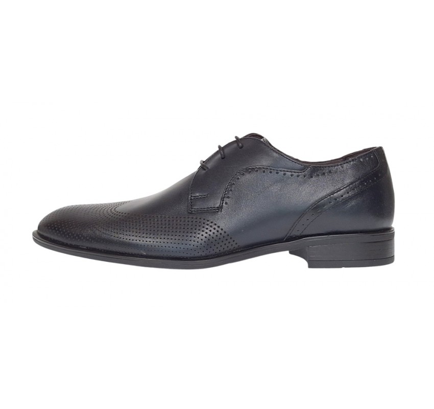 Pantofi barbati eleganti din piele naturala Bleumarin 020BL