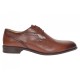 Pantofi barbati derby eleganti din piele naturala maro pe calapod lat SIR020M