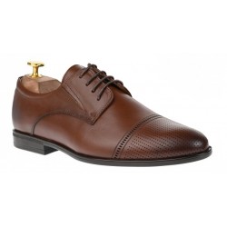 Pantofi barbati eleganti din piele naturala maro - SIR073M