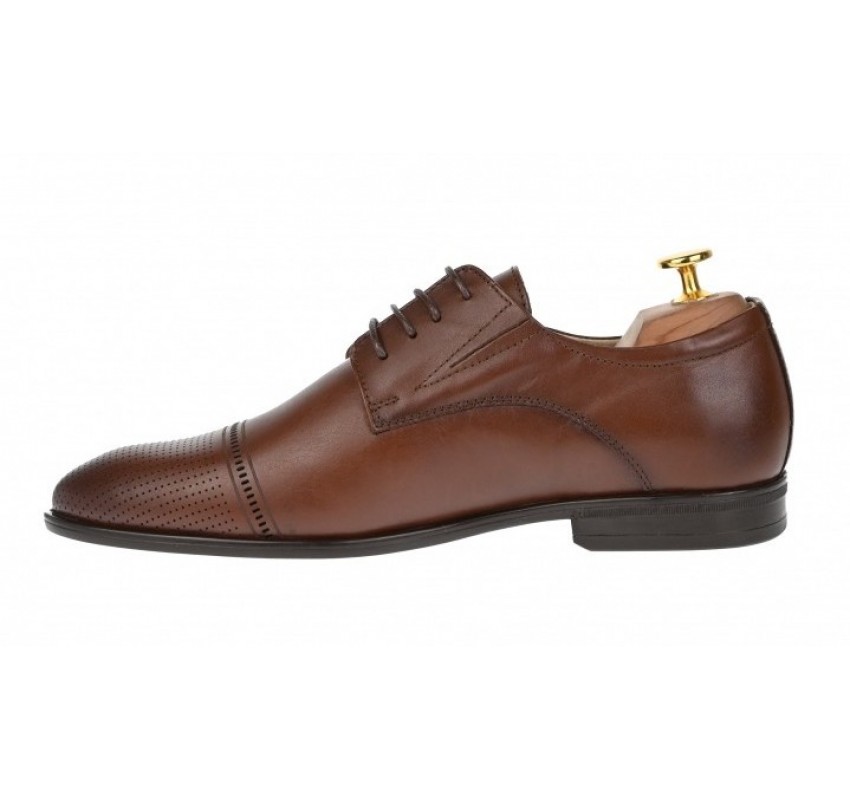 Pantofi barbati eleganti din piele naturala maro - SIR073M