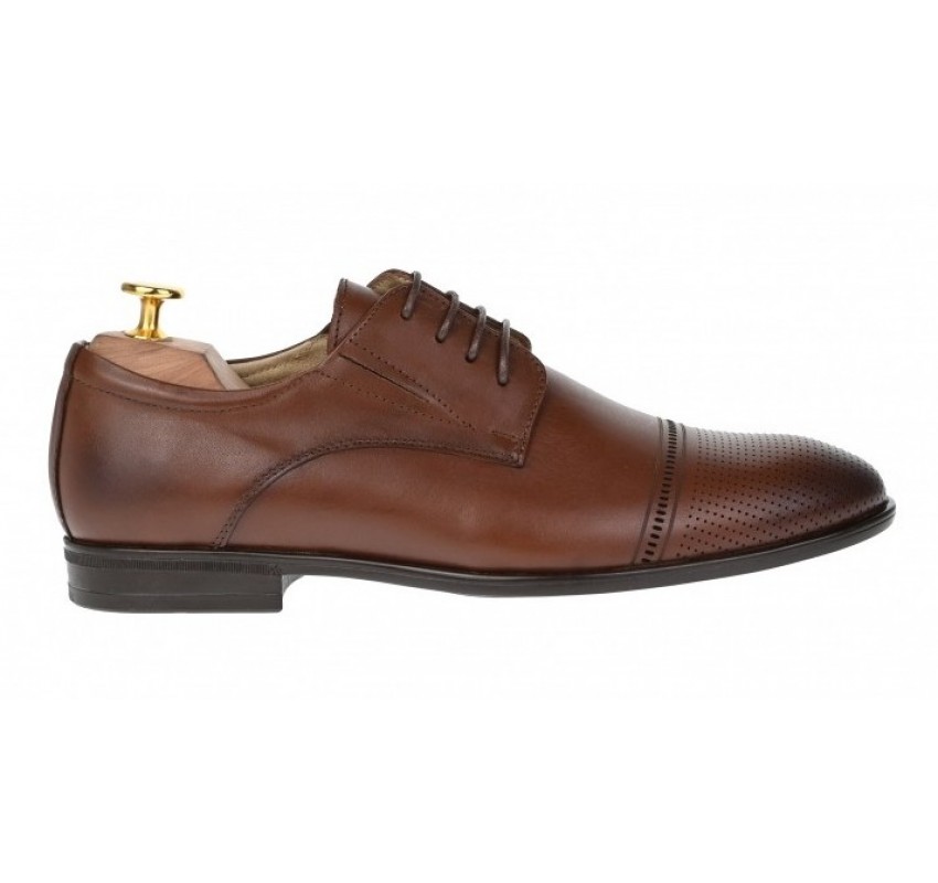 Pantofi barbati eleganti din piele naturala maro - SIR073M