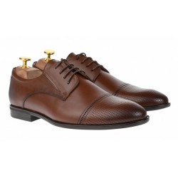Pantofi barbati eleganti din piele naturala maro - SIR073M