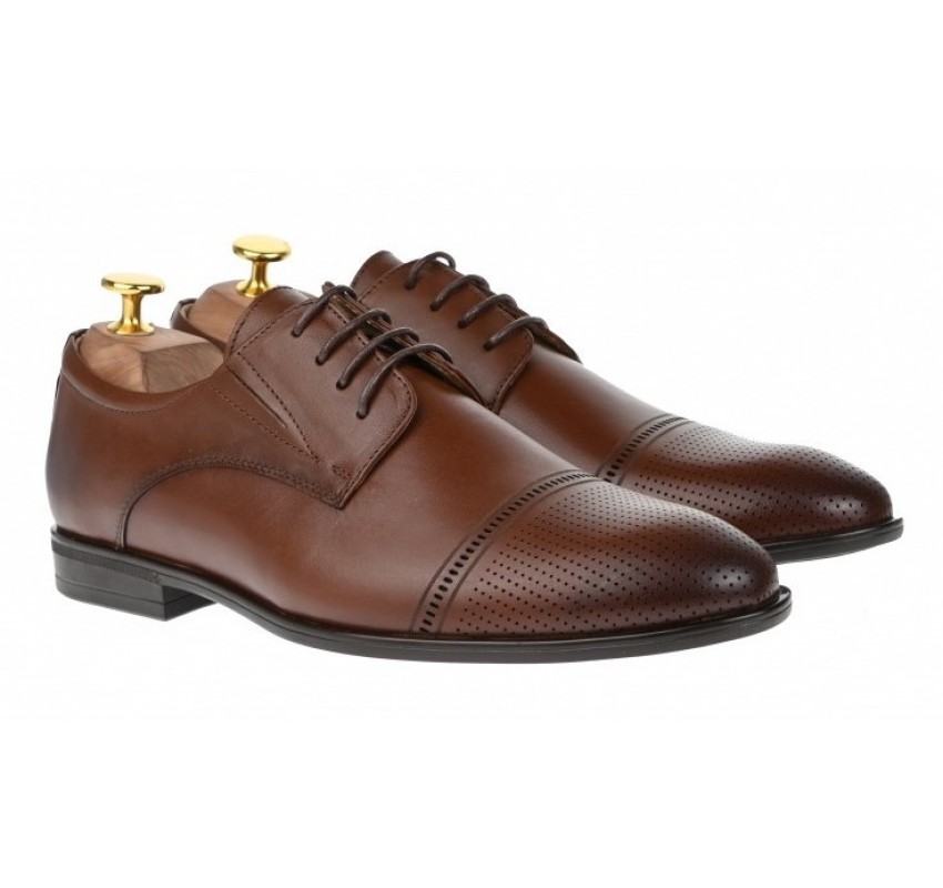 Pantofi barbati eleganti din piele naturala maro - SIR073M