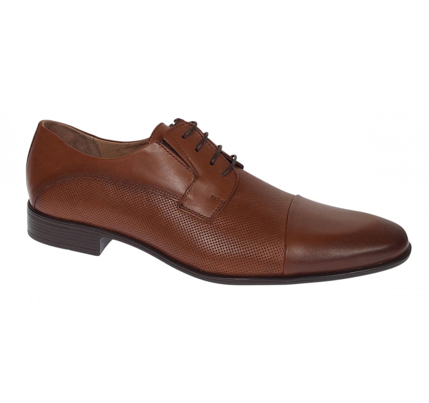 Pantofi barbati eleganti din piele naturala maro SIR085MP