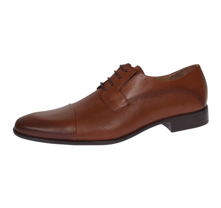Pantofi barbati eleganti din piele naturala maro SIR085MP