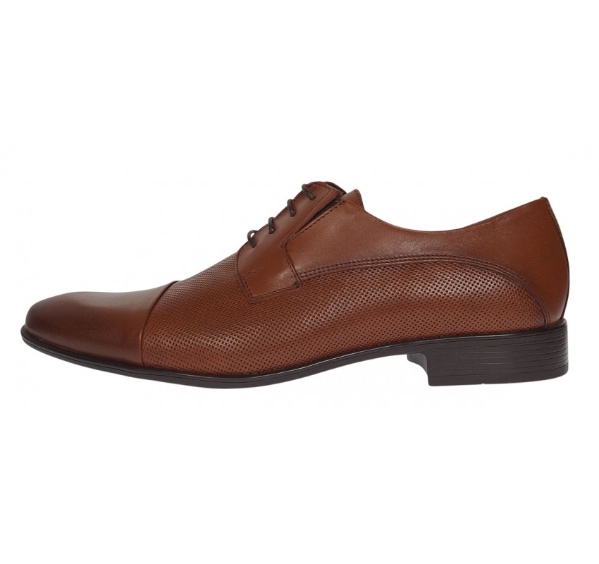 Pantofi barbati eleganti din piele naturala maro SIR085MP