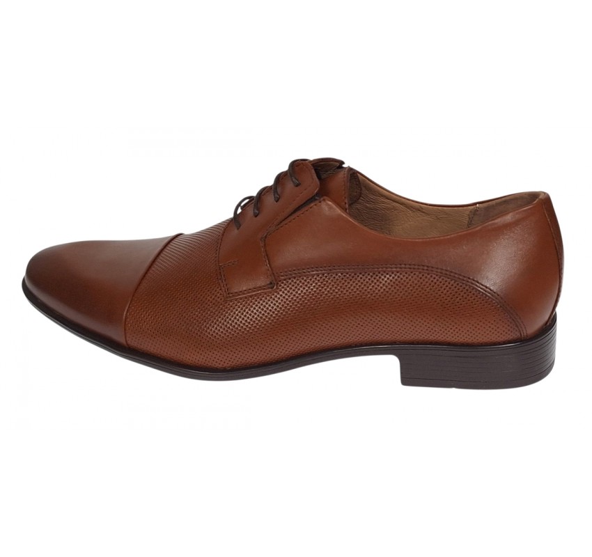 Pantofi barbati eleganti din piele naturala maro SIR085MP