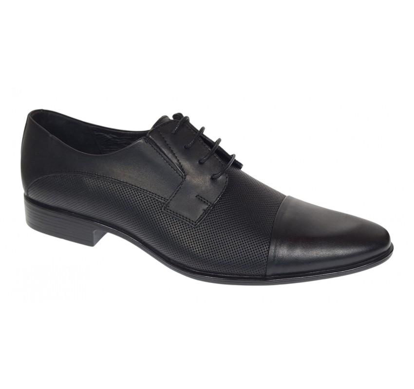 Pantofi barbati eleganti din piele naturala - Model Negru SIR085NP