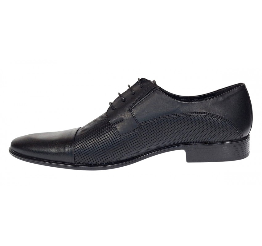 Pantofi barbati eleganti din piele naturala - Model Negru SIR085NP