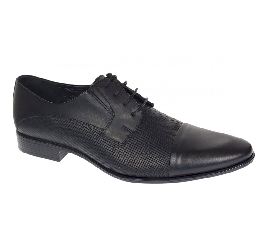 Pantofi barbati eleganti din piele naturala - Model Negru SIR085NP