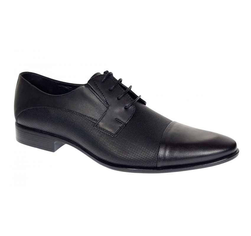 Pantofi barbati eleganti din piele naturala - Model Negru SIR085NP
